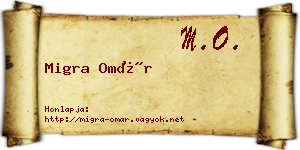 Migra Omár névjegykártya